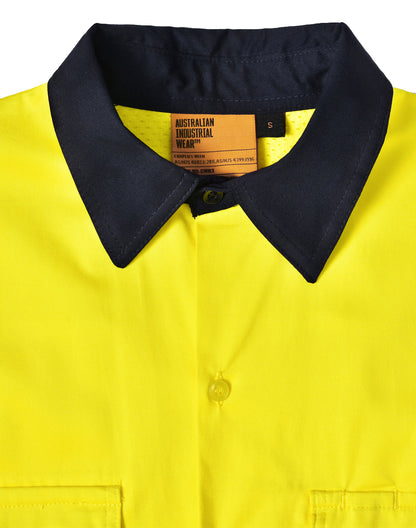 UNISEX HI VIS COOL-BREEZE SAFETY LS SHIRT (SEGMENTED TAPE)