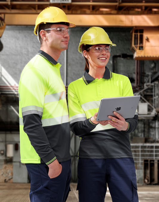 UNISEX COOLDRY® SEGMENTED LS POLO