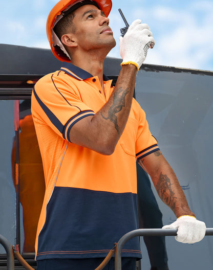 HI-VIS SUSTAINABLE COOL-BREEZE SAFETY POLO