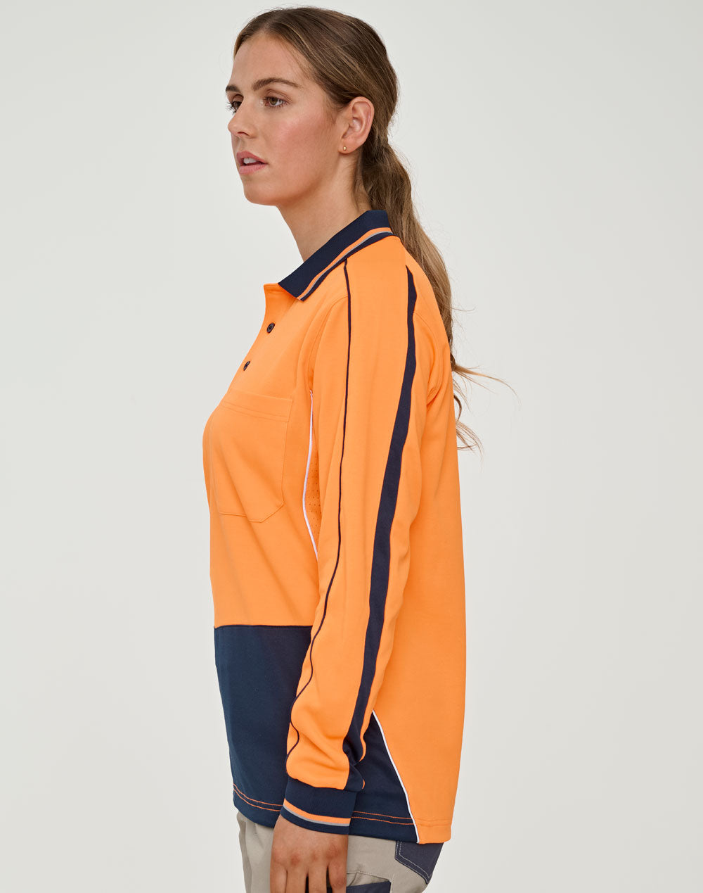HI-VIS SUSTAINABLE COOL-BREEZE SAFETY LS POLO