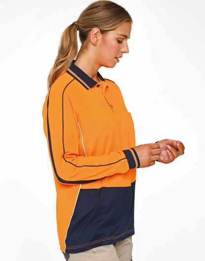 HI-VIS SUSTAINABLE COOL-BREEZE SAFETY LS POLO
