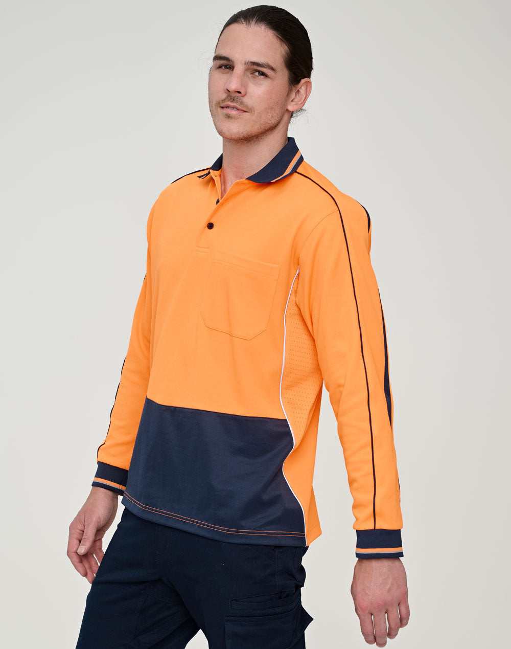 HI-VIS SUSTAINABLE COOL-BREEZE SAFETY LS POLO