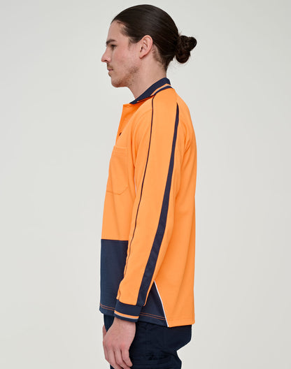 HI-VIS SUSTAINABLE COOL-BREEZE SAFETY LS POLO