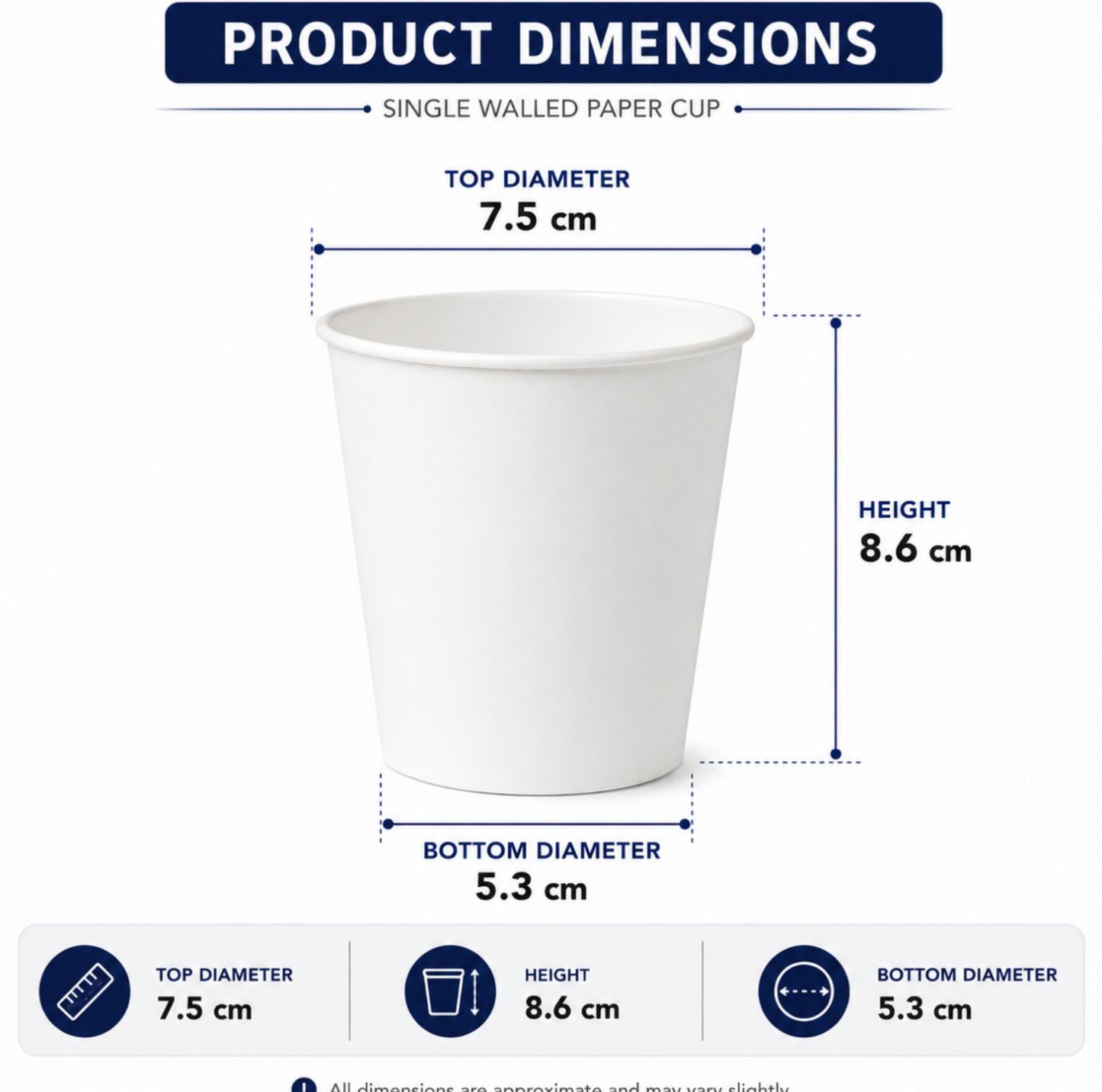 Single Walled Paper Cup - 250ml