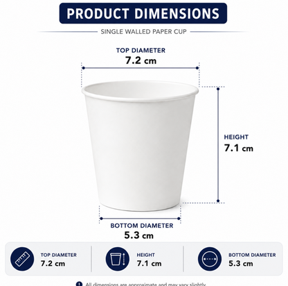 Single Walled Paper Cup - 200ml