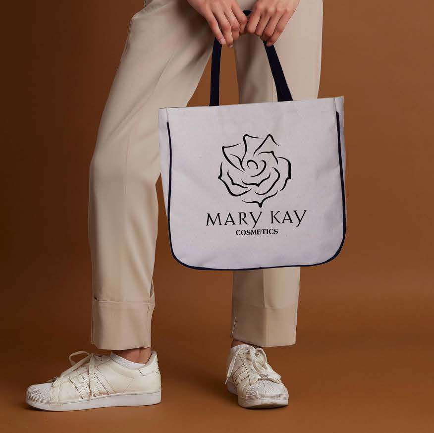 Two Tone Calico Shopper