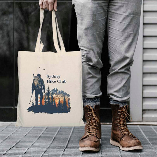 Palm Tote Bag with Bottom Gusset