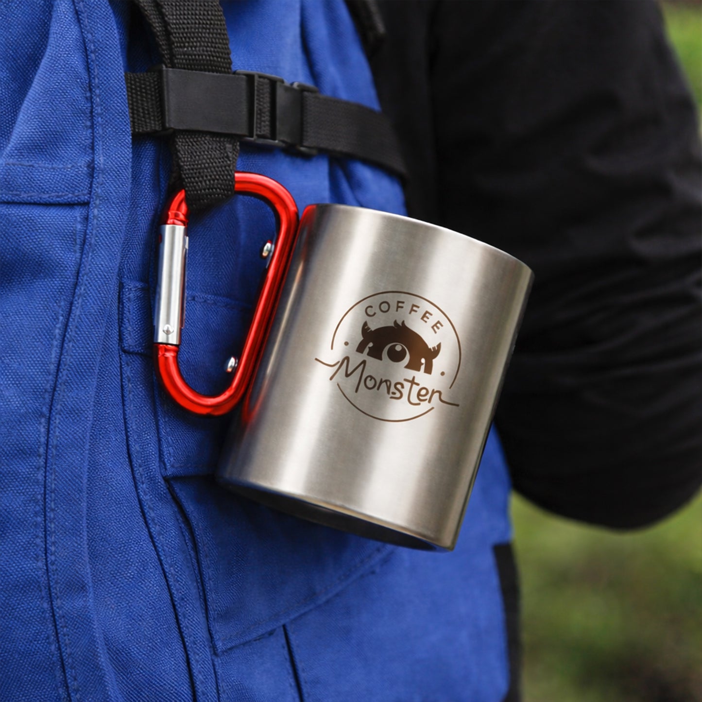 170ml Stainless Steel Insulated Travel Mug with Carabiner Handle