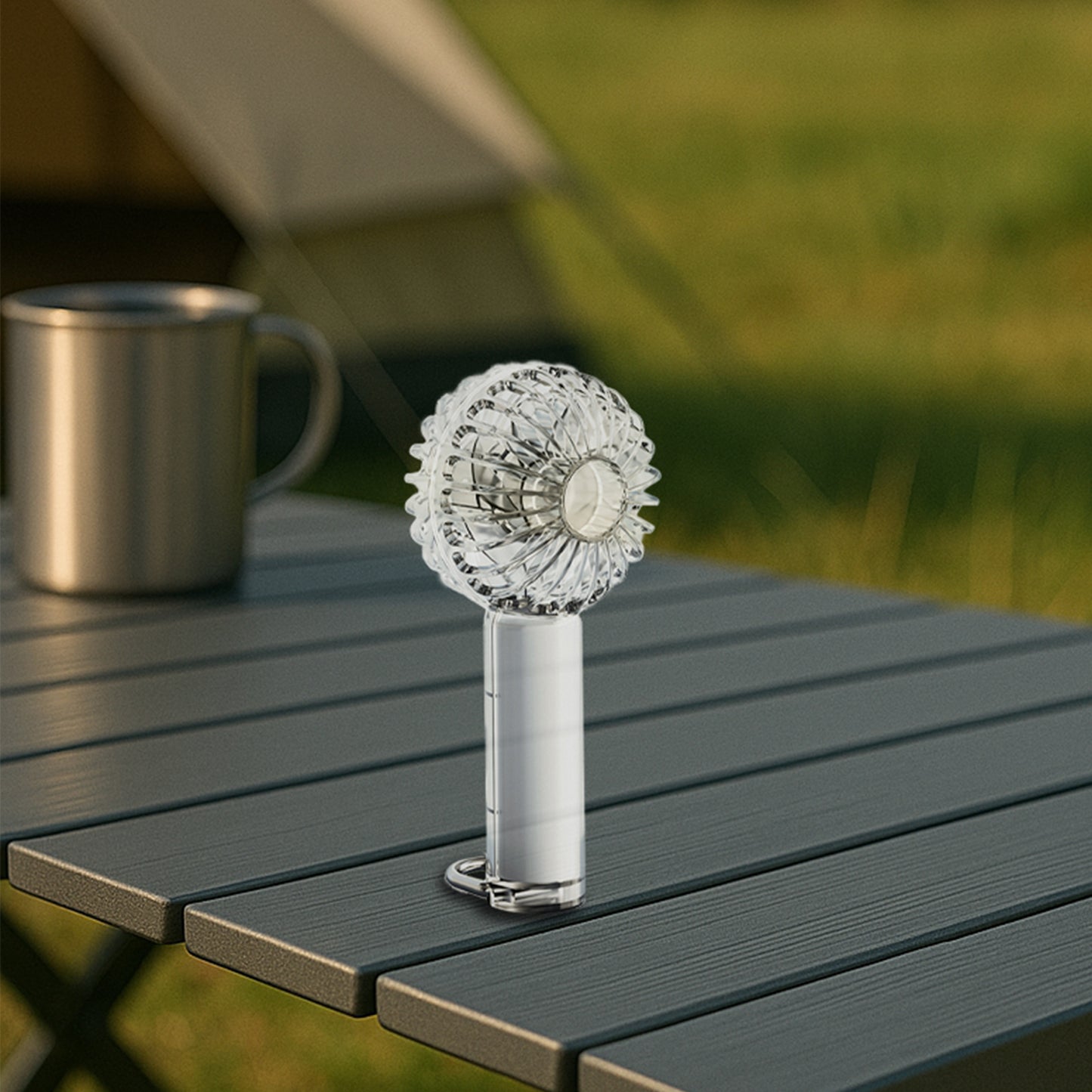 Transparent Fan with LED Light
