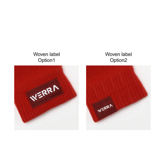 Adults Plain Knitted Fingerless Gloves with Woven Label