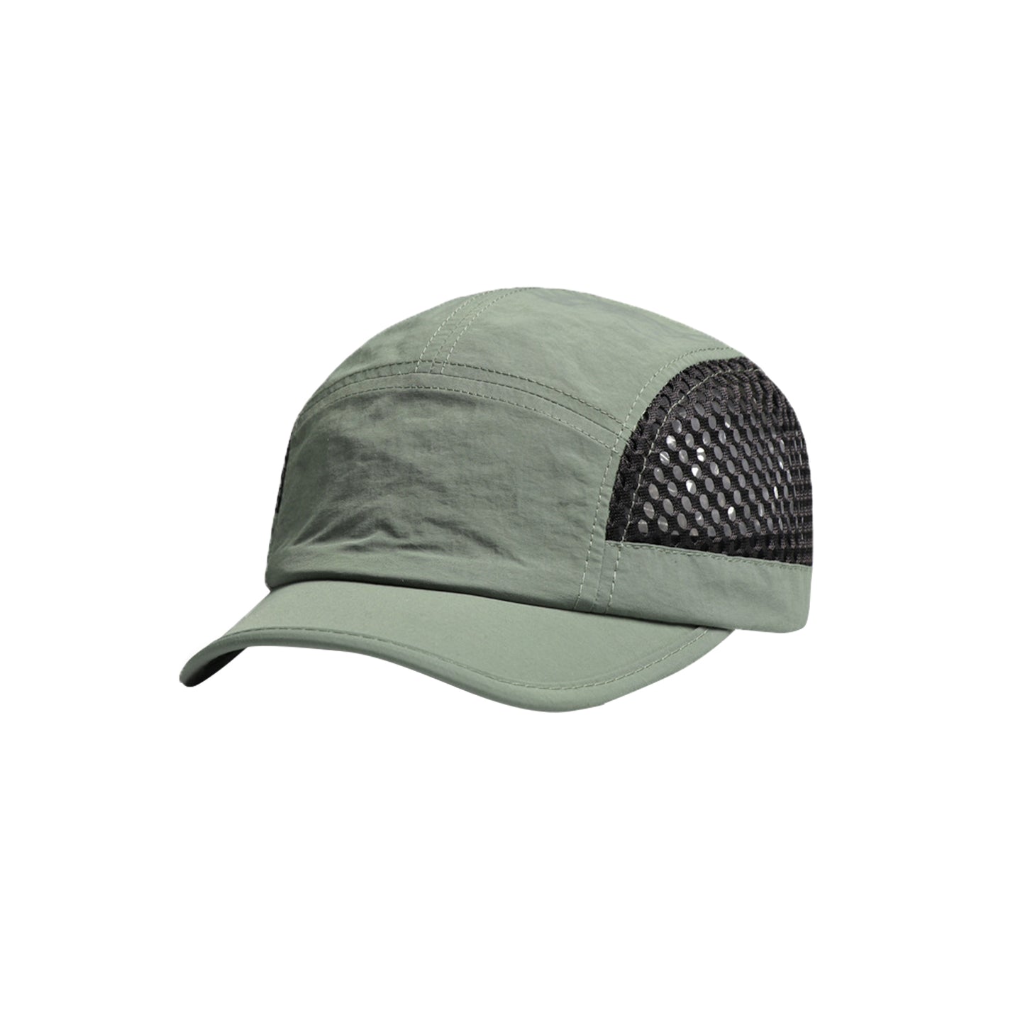 5 Panel Short Brimmed Mesh Running Cap