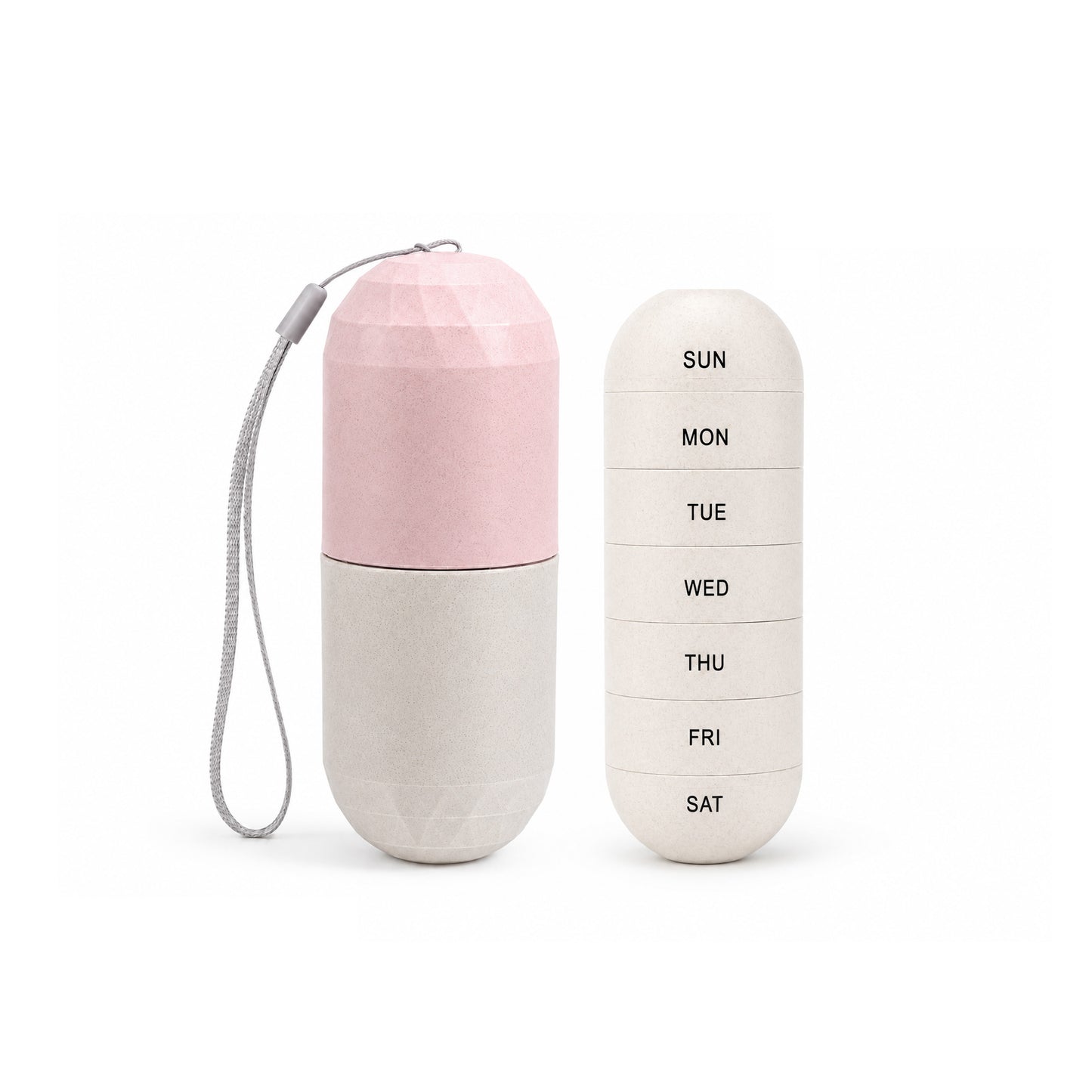 Wheat Straw Capsule Shape Pills Organiser