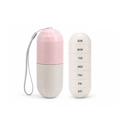Wheat Straw Capsule Shape Pills Organiser