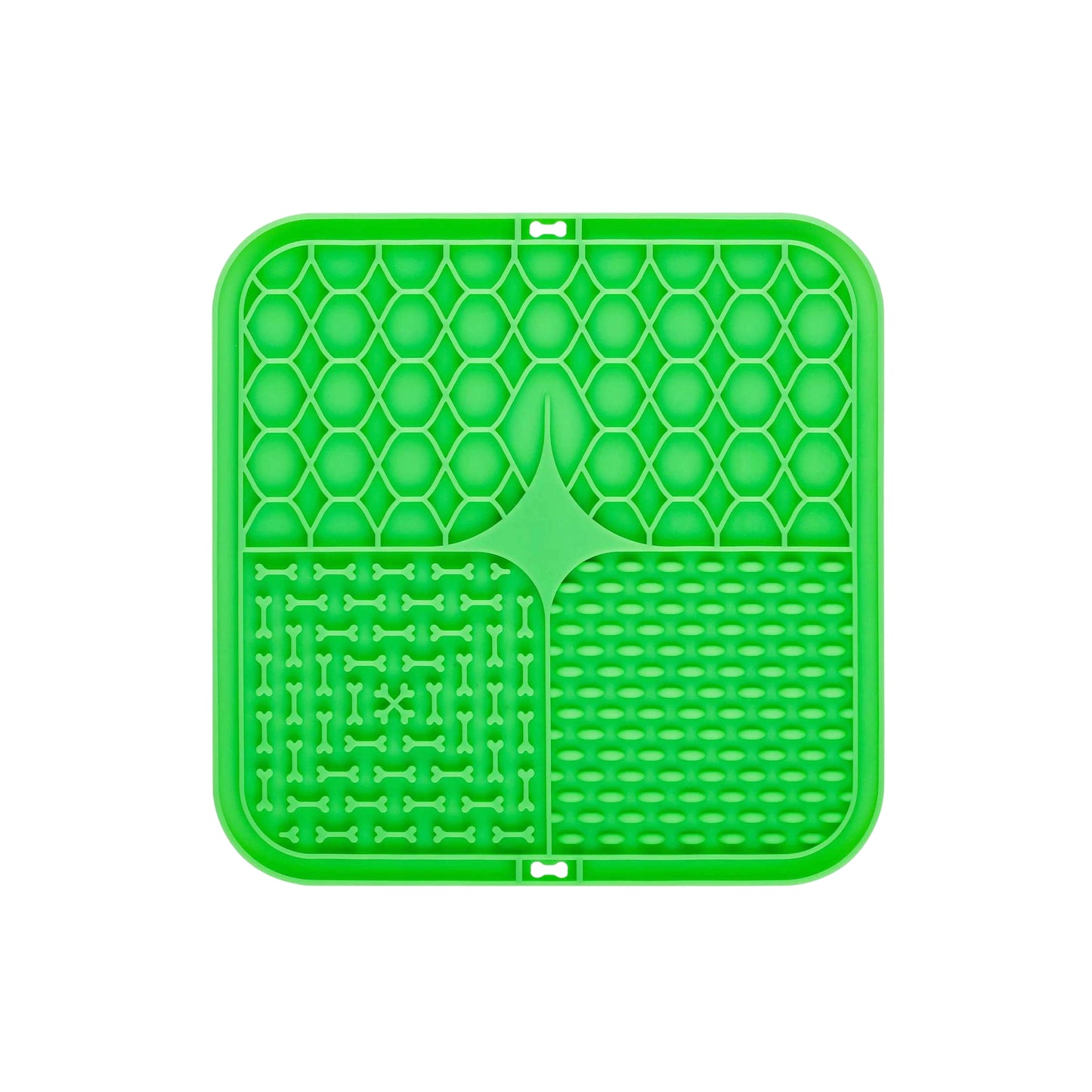 3-Section Dog Enrichment Lick Mat - 15.5 x 15.5 cm