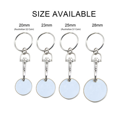 Printed Trolley Coin Keyring