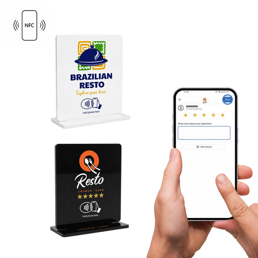 NFC Acrylic Menu Stand
