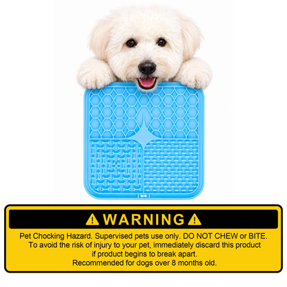 3-Section Dog Enrichment Lick Mat - 15.5 x 15.5 cm