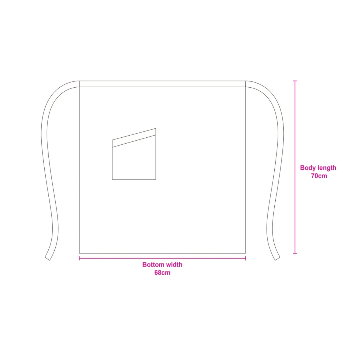 100% Polyester Half Apron With Pocket