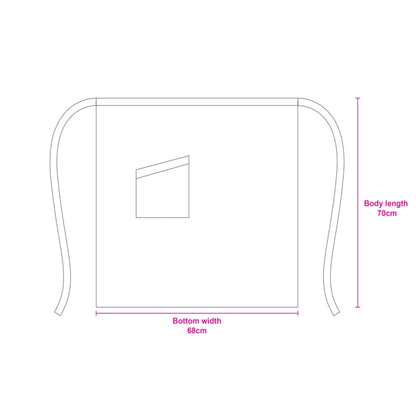 100% Polyester Half Apron With Pocket