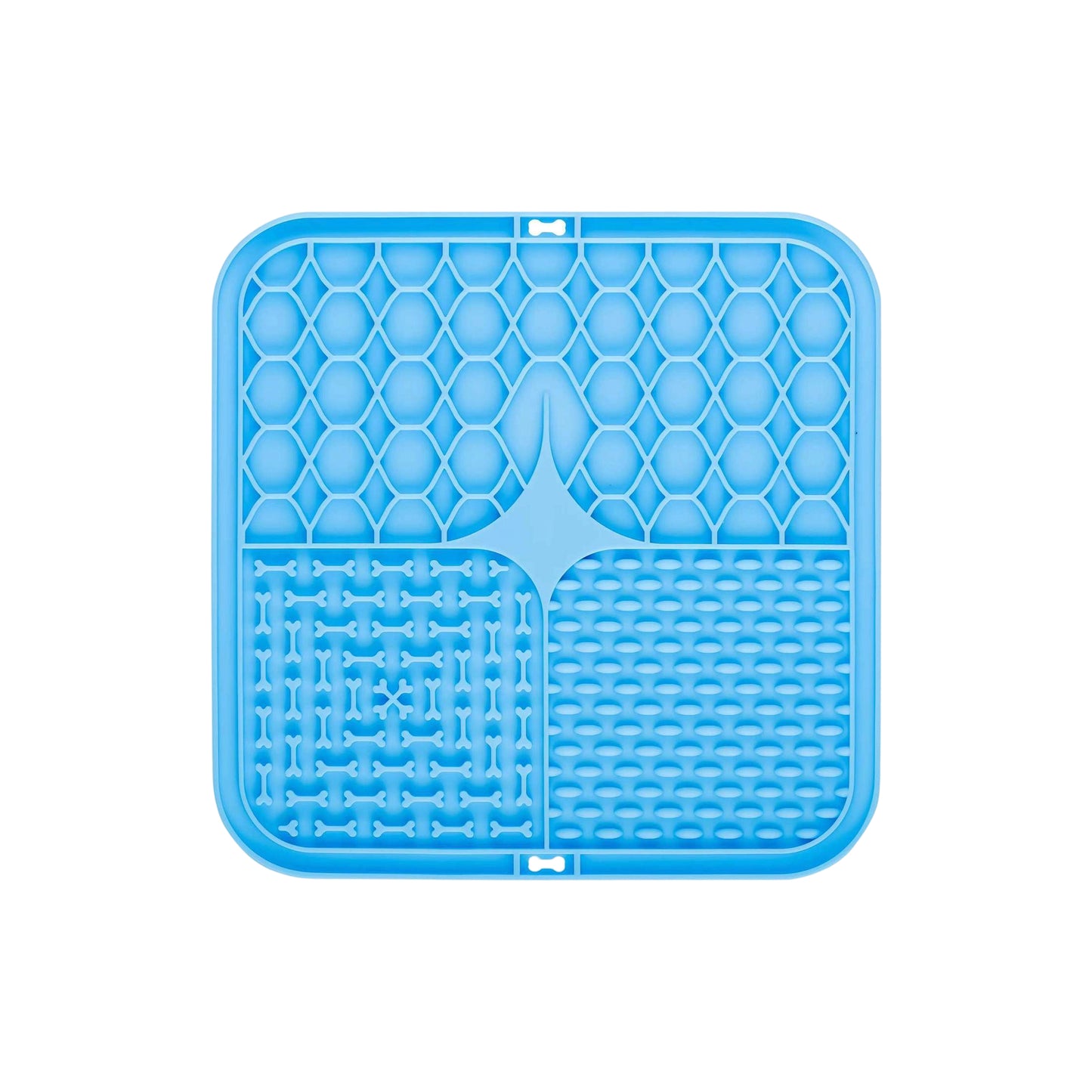 3-Section Dog Enrichment Lick Mat - 15.5 x 15.5 cm
