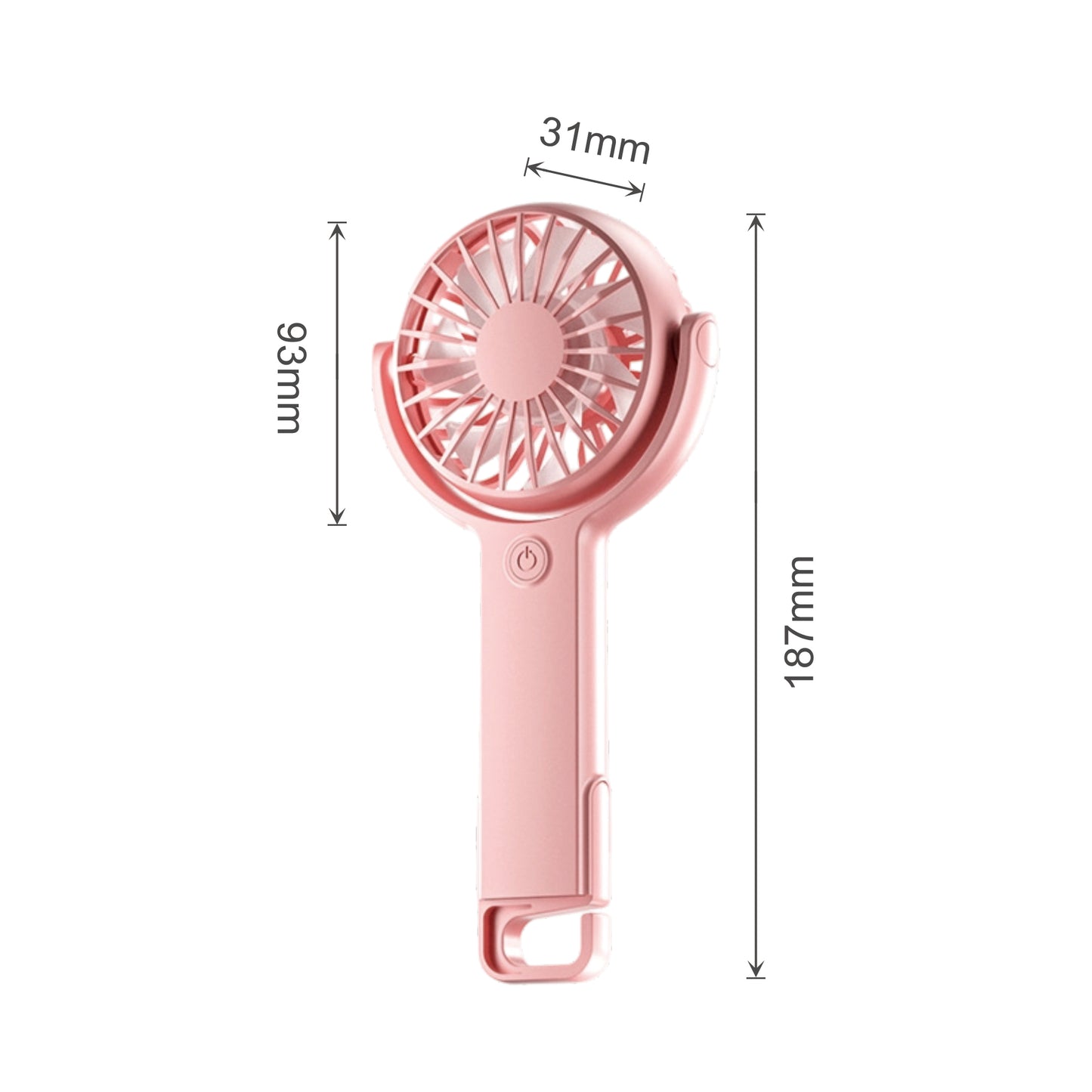 Hook Handheld Fan with 180° Adjustment Angle
