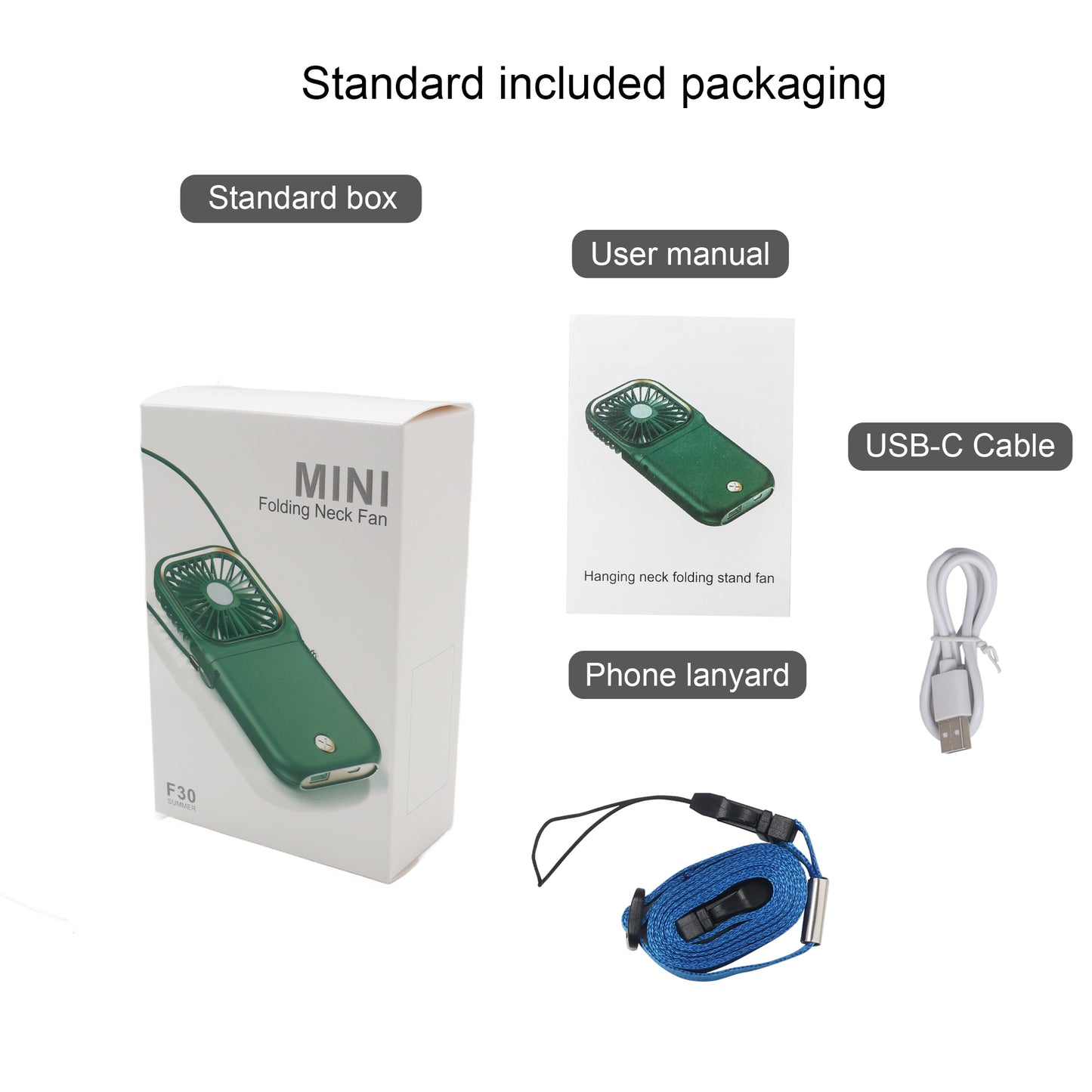 Folding Neck Fan With Phone Stand