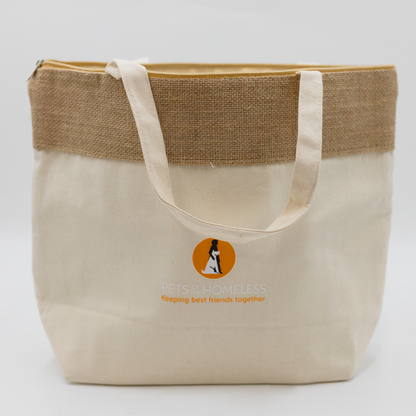 Brooke Jute and Cotton Cooler Bag