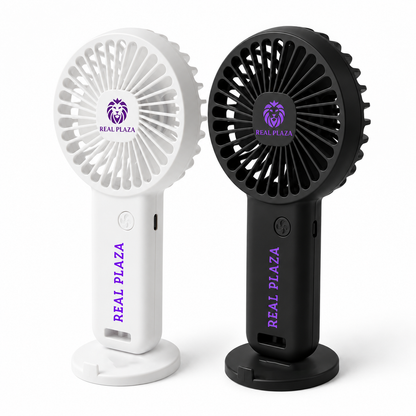 Custom Hybrid Rechargeable Fan with Phone Holder