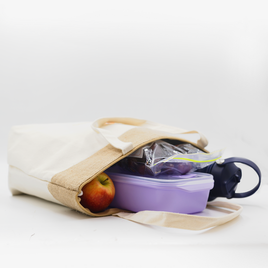 Brooke Jute and Cotton Cooler Bag