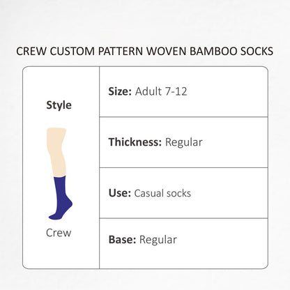 Crew Woven Bamboo Socks