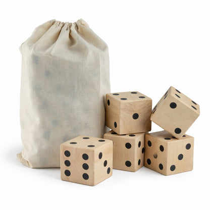 Wooden Yard Dice set