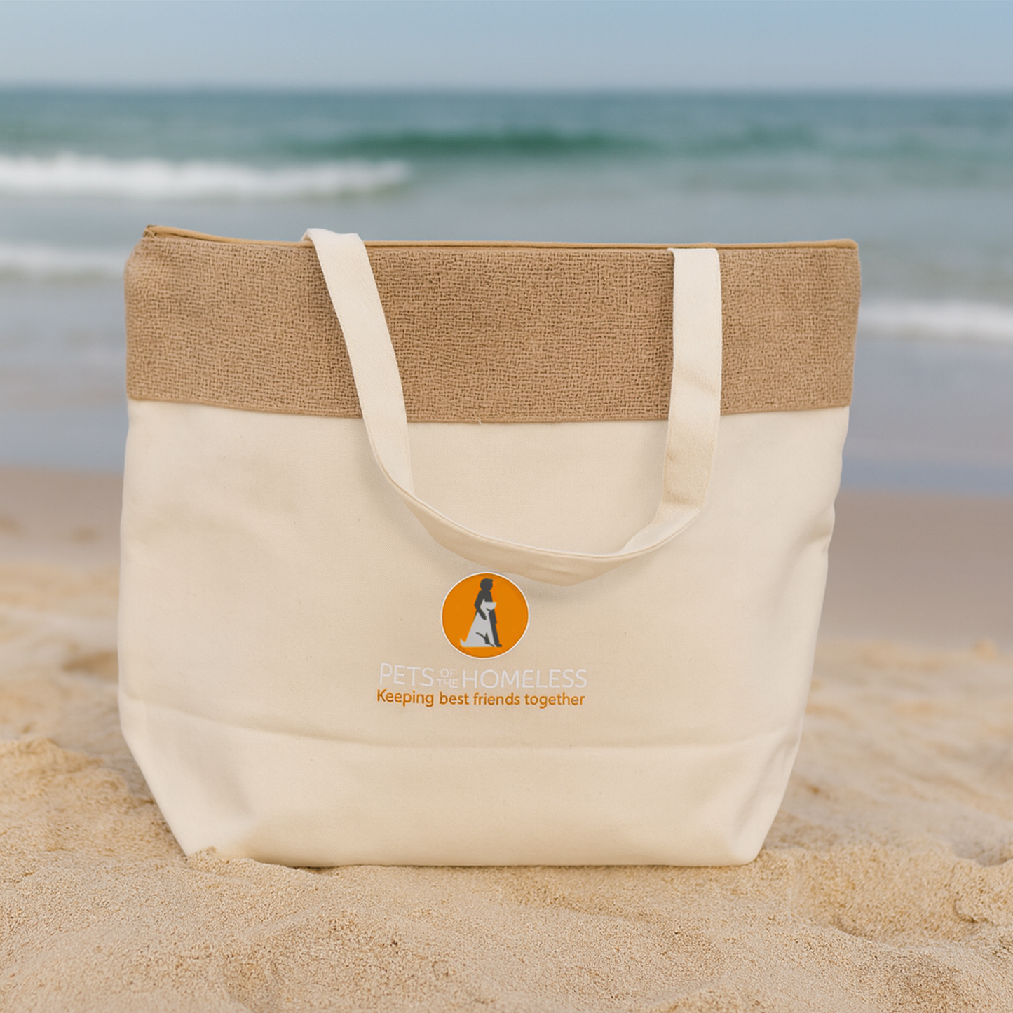 Brooke Jute and Cotton Cooler Bag