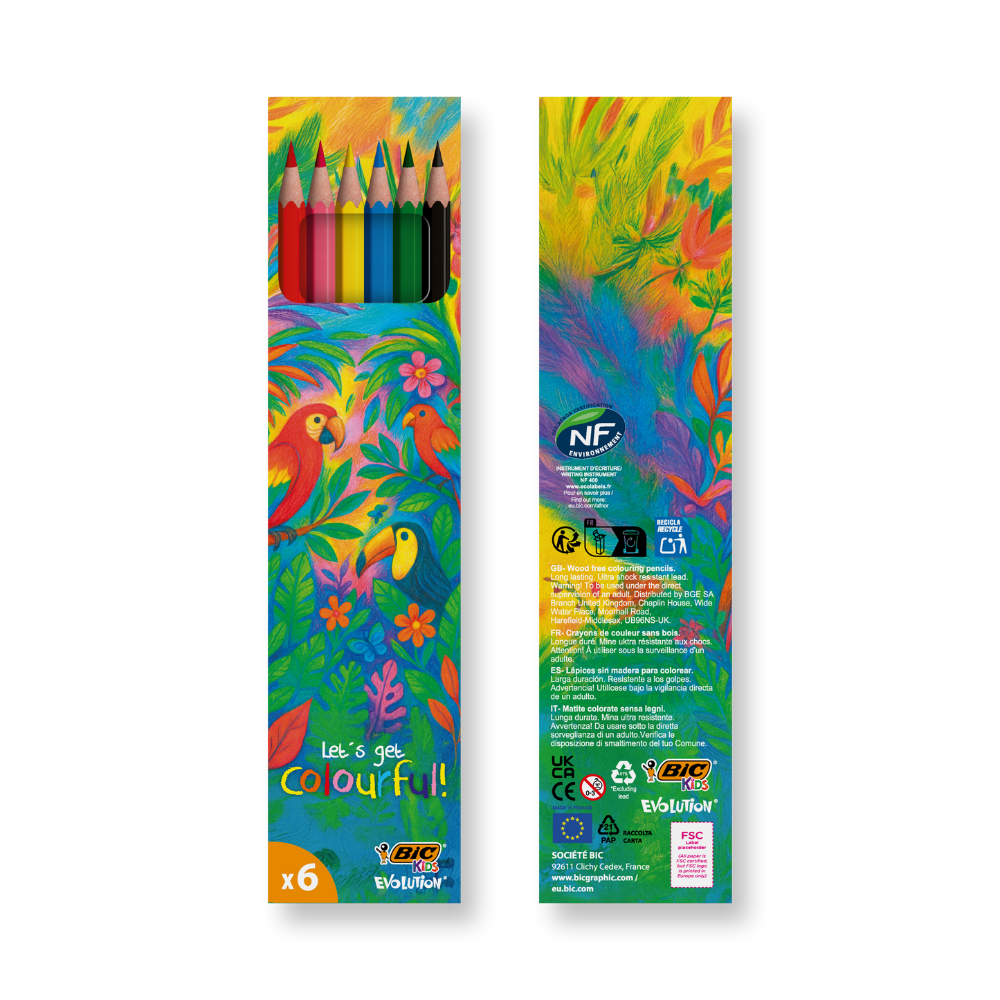 BIC® Kids Evolution® Colouring set x 6 units -Box