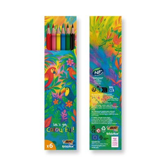 BIC® Kids Evolution® Colouring set x 6 units -Box