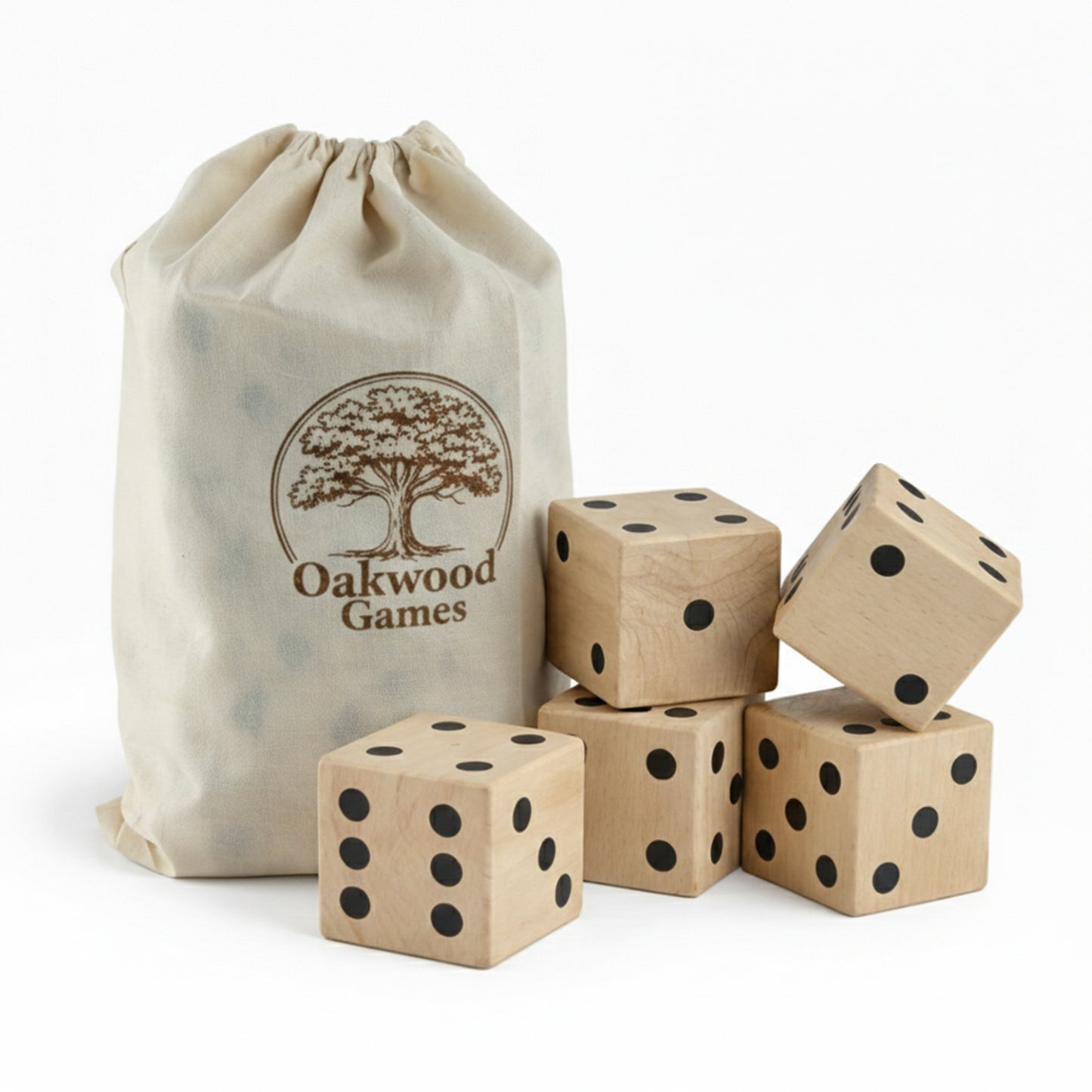 Wooden Yard Dice set