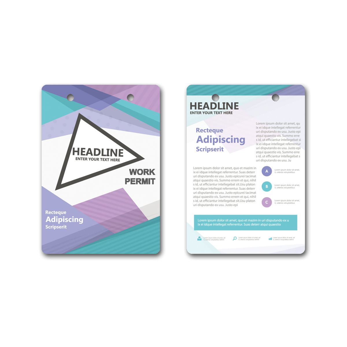 Printed Name Tag - Portrait