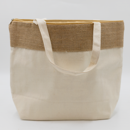 Brooke Jute and Cotton Cooler Bag