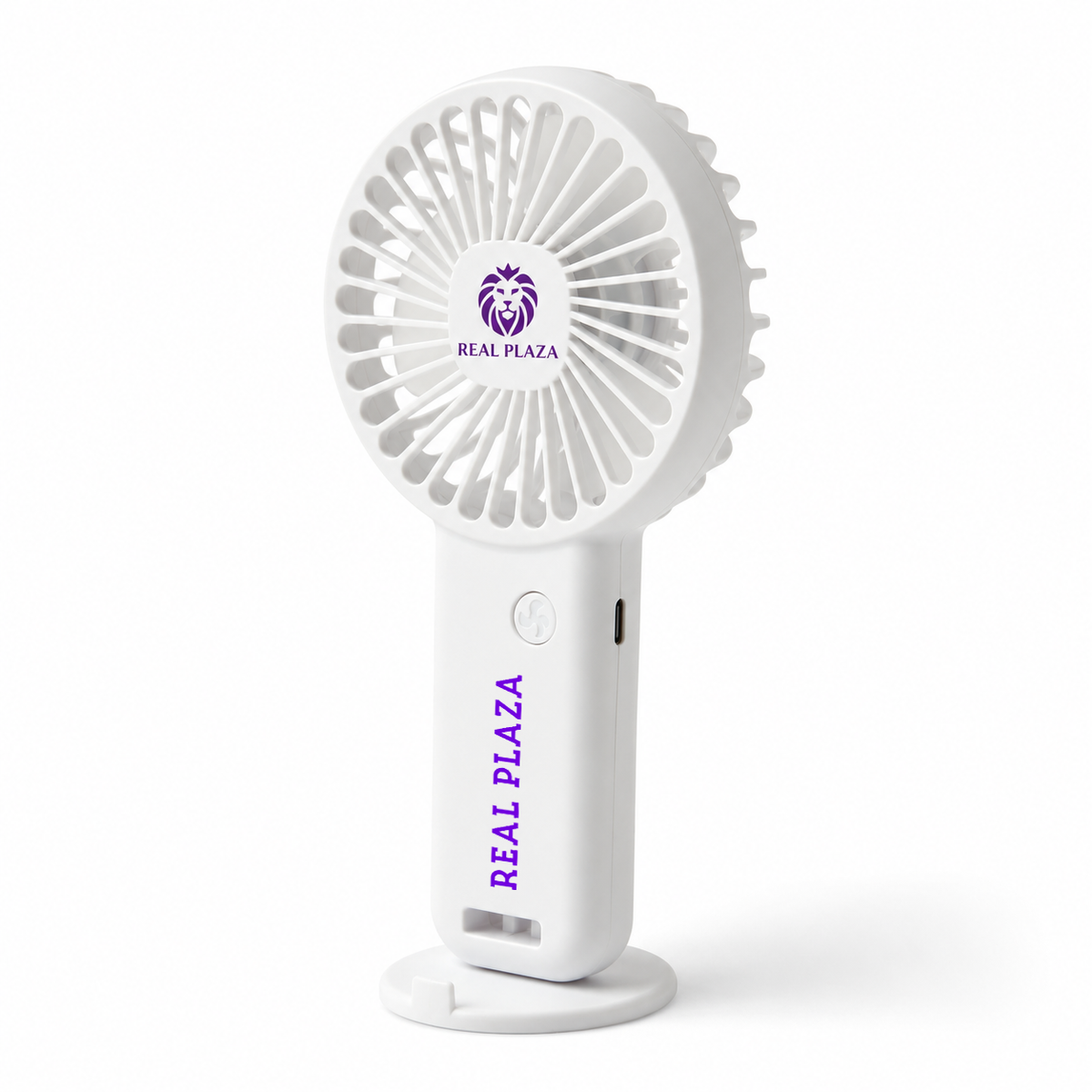 Custom Hybrid Rechargeable Fan with Phone Holder