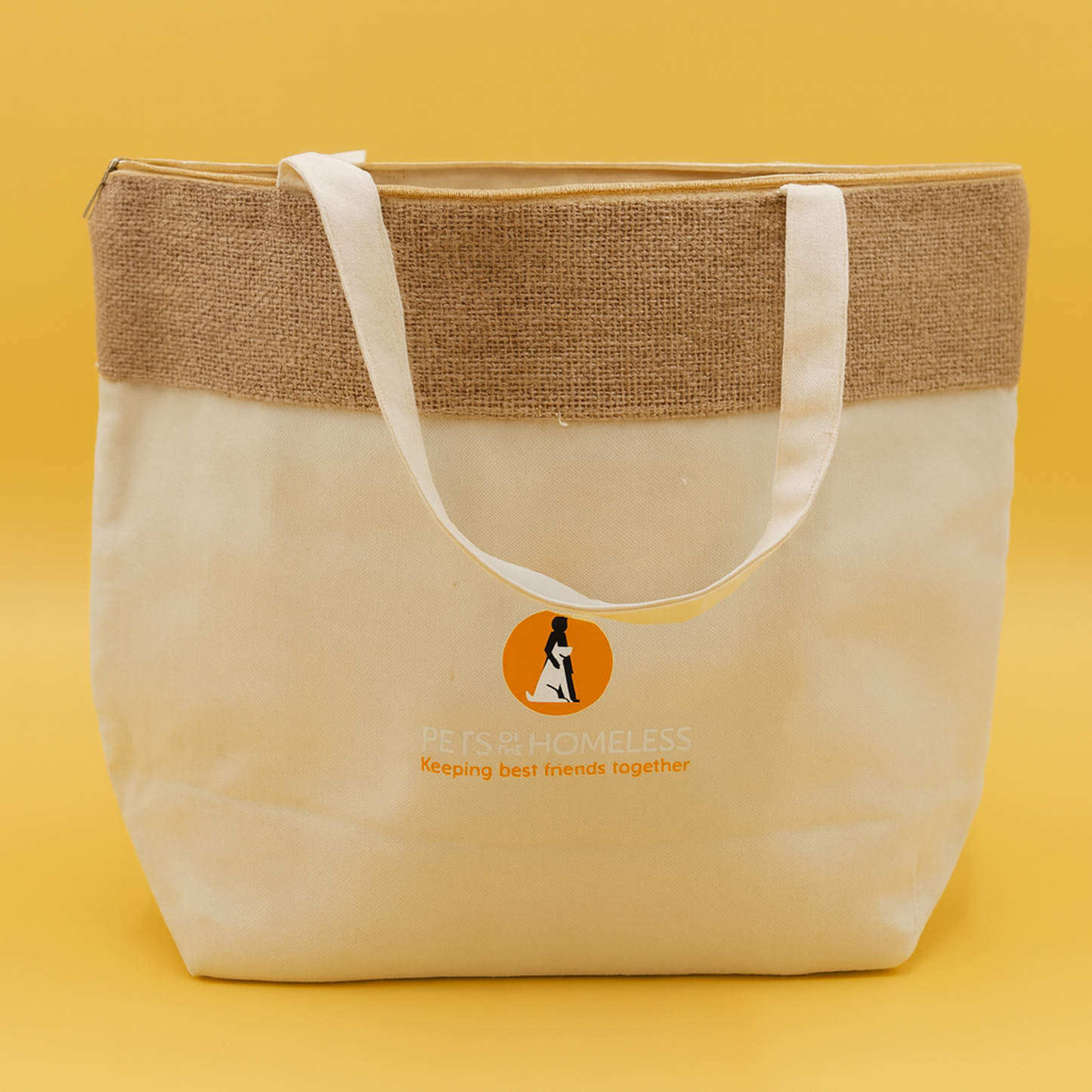 Brooke Jute and Cotton Cooler Bag