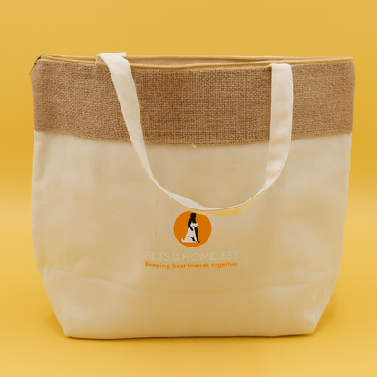 Brooke Jute and Cotton Cooler Bag