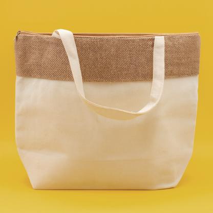 Brooke Jute and Cotton Cooler Bag